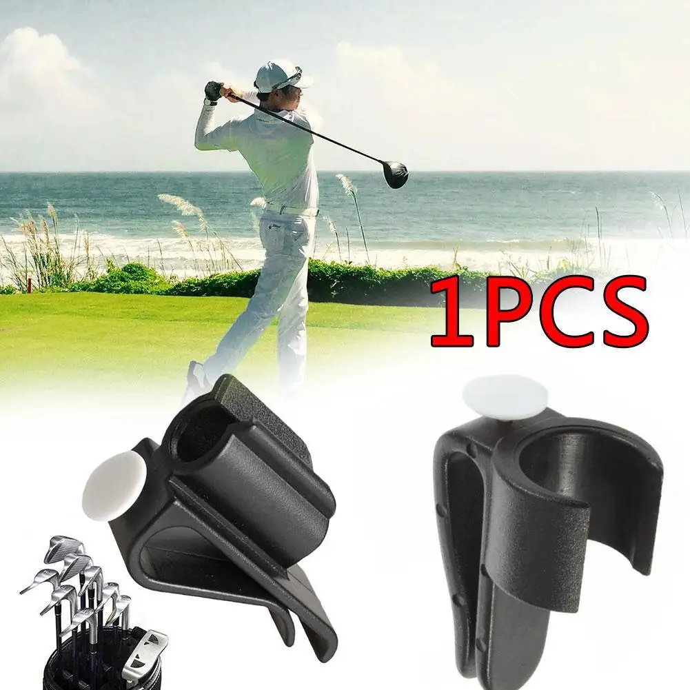 

1Pcs Plastic Golf Training Aids Golf Push Rod Clamp Clip On Putter Holder Putting Organizer Club Balls Mark Accessories Black