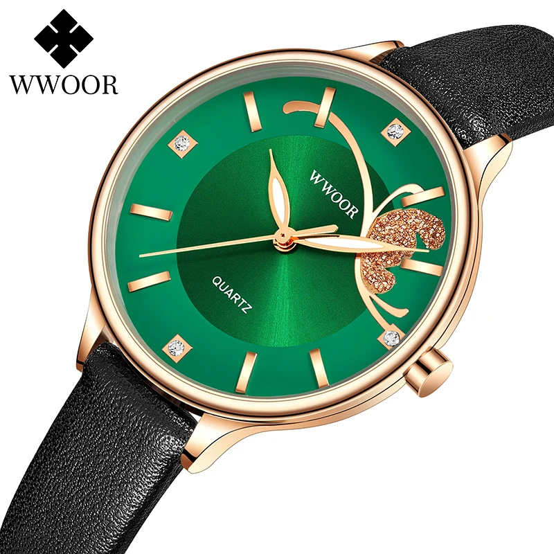 

WWOOR 2021 Luxury Fashion Woman Bracelet Watches Women Casual Waterproof Quartz Ladies Dress Watches Gift Clock Relogio Feminino
