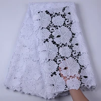 african cord water soluble lace 2019 latest french guipure lace fabric nigeria for evening dress high quality white lace fabric