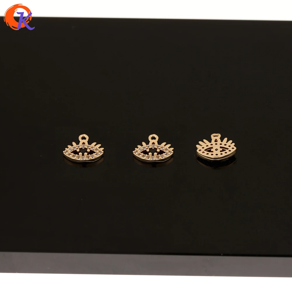 

Cordial Design 30Pcs 9*9MM Earring Findings/Jewelry Accessories/Pendant/DIY Making/Genuine Gold Plating/Hand Made/CZ Charms
