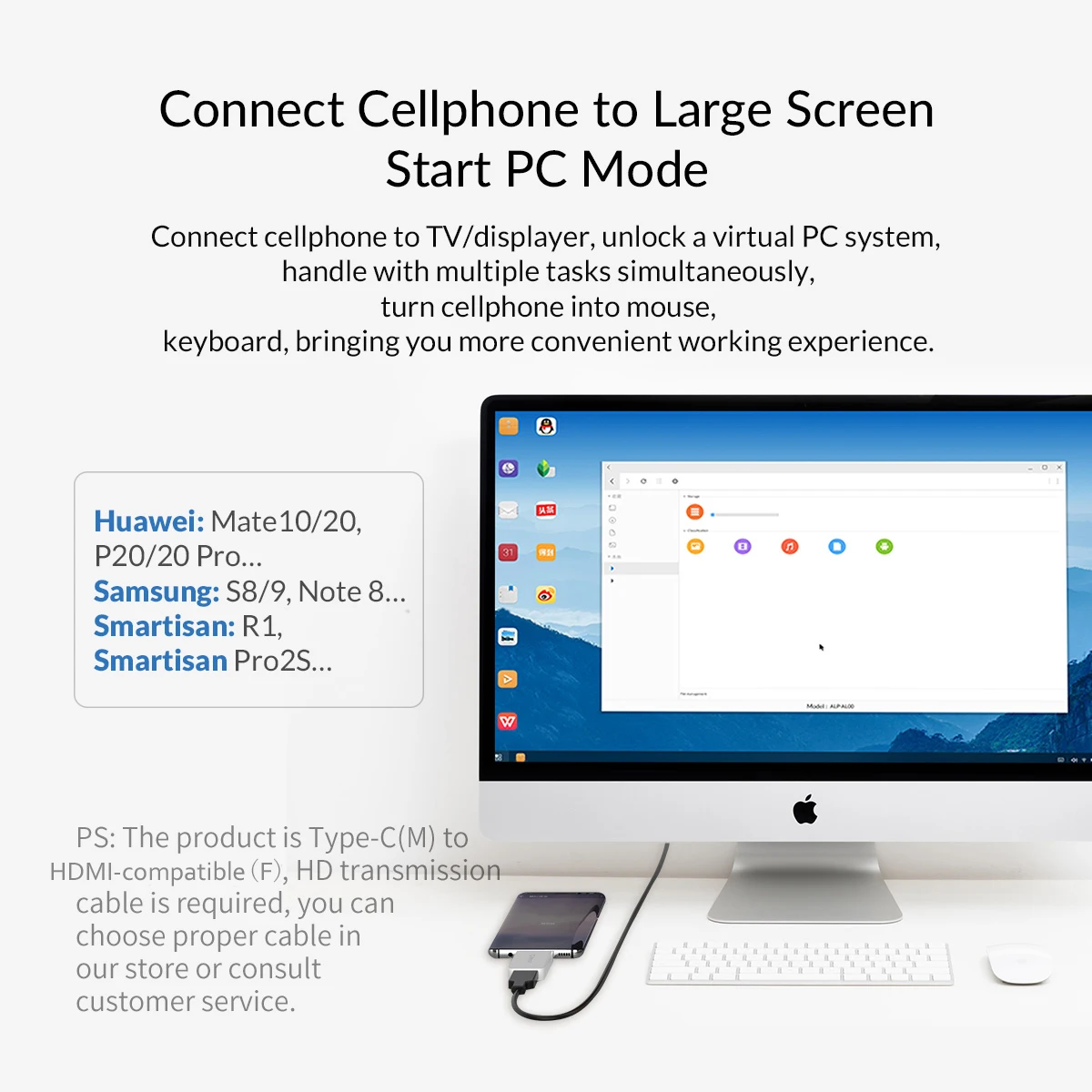 ORICO USB C к HDMI совместимые конвертеры 4K 30Hz/60Hz Тип 3 1 аудио разъем адаптер видео