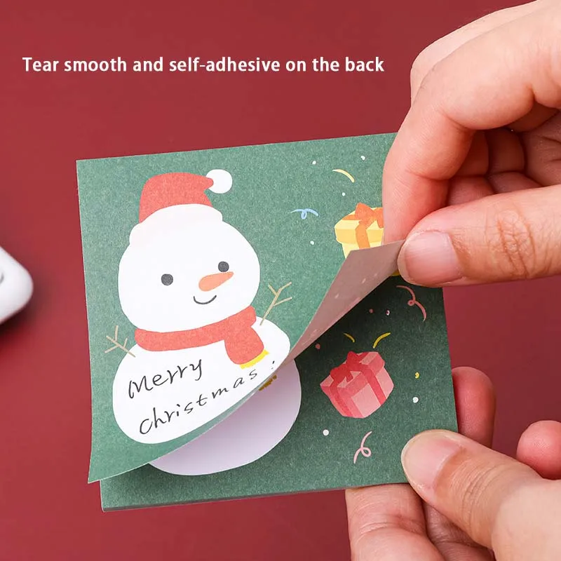 Christmas Tree Memo Pad 50 Sheet Cartoon Cute Mini Note Creative School Office Message Paper Kawaii Stationery Student Memo Book