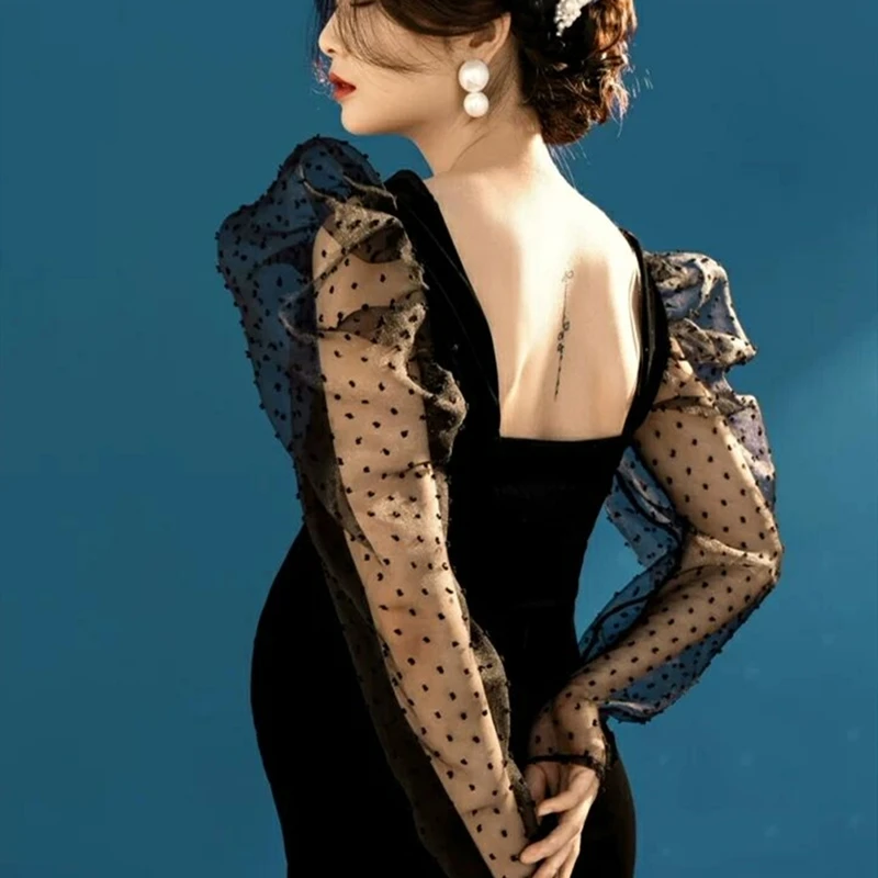 

Photography Props Maternity Dresss For Pregnant Women Photo Shooting Maxi Dresses Black Lace Sleve Pregnancy Maxi Dresses Clothe