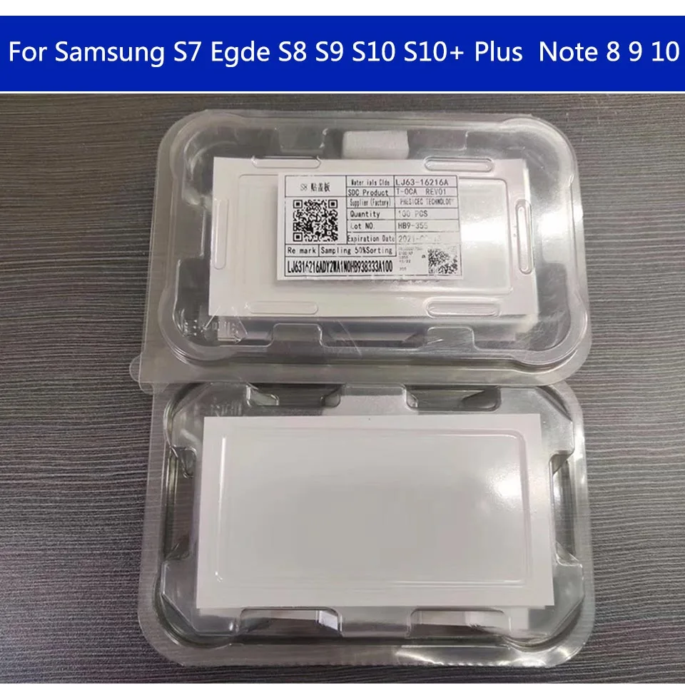 

100Pcs Original 3M T-OCA Glue 125um For Samsung S8 S9 S10 S10+ Plus S7 Egde Note 8 9 10 TOCA Film For Curved Screen OCA Adhesive