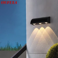 oufula led outdoor wall lamp aluminum modern patio wall lamp waterproof creative decorative for porch corridor aisle