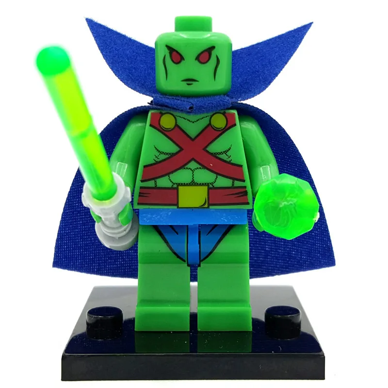 Martian Manhunter Одиночная супер герой Зимний Солдат Циклоп стрела Марсианский Охотник Женщина-кошка фантастические четыре строительные блоки модель игрушки фигурка - Цвет: Martian Manhunter