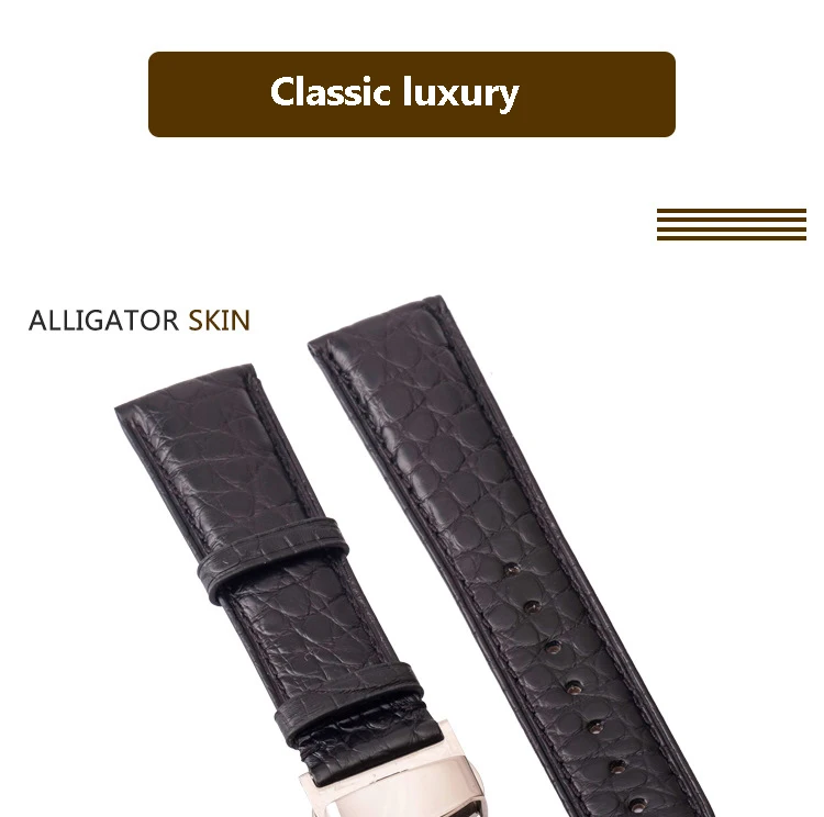 

GIV Tourbillon Watch Bracelet en cuir vritable avec fermoir papillon Bracelet Croco Grain pour montre Upscale 19 20 21 22 24mm