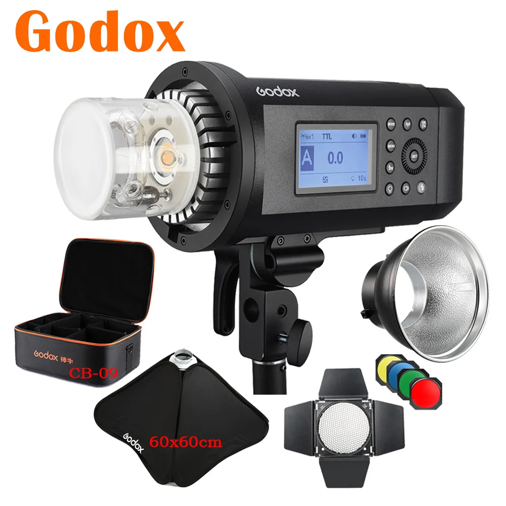 

Godox AD600Pro Outdoor Camera Flash X1T X2T XPro Trigger Collapsible Softbox CB-09 BD-04 Barndoor AD-R6 Reflector Hood