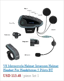Мотоцикл для переносного приемо-передатчика Bluetooth гарнитура, наружный полно-дуплекс в режиме реального времени вызова Беспроводной для мотоциклетного шлема гарнитура E6