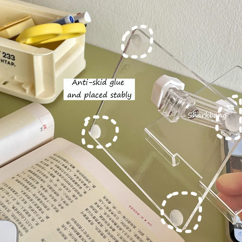 sharkbang portable acrylic adjustable holder for pad mobile phone tablet pc notebook books transparent stand holder accessories free global shipping