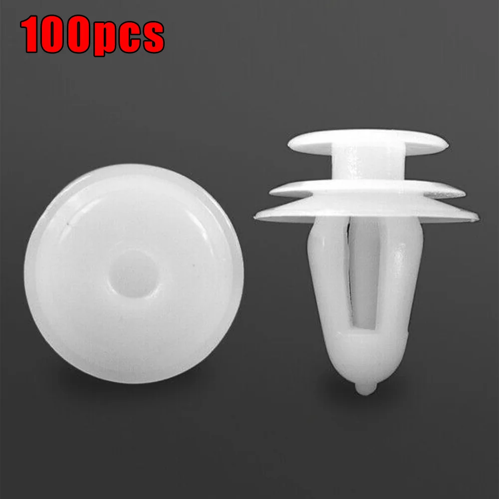 

100Pcs Fixed clip Bumper Fender For Toyota Honda Plastic Push Rivet Type