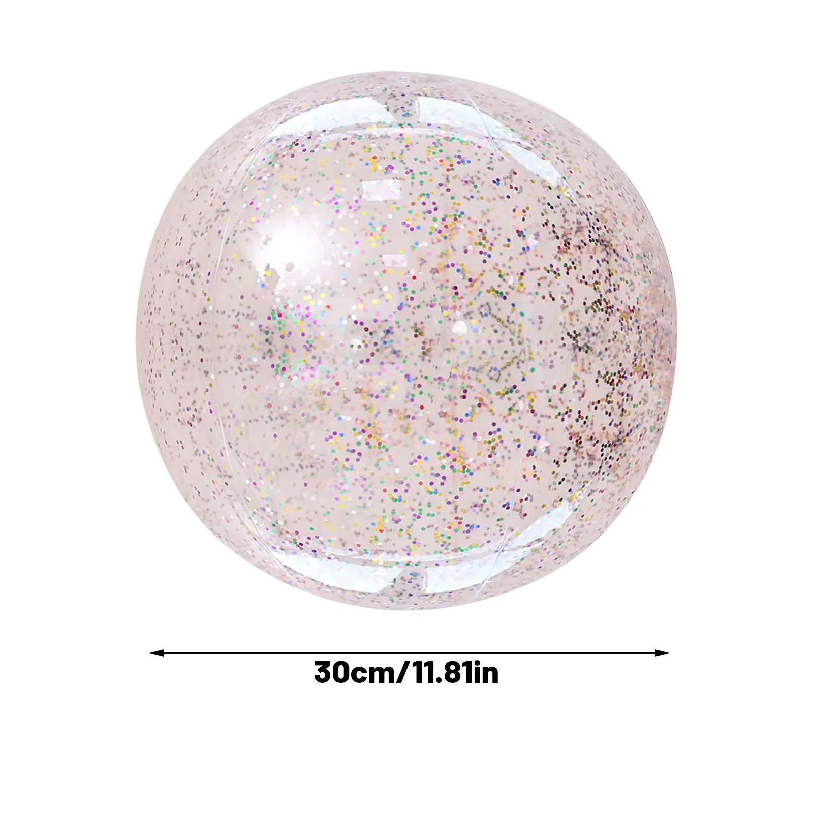 

Summer Beach Ball Toys Pool Shiny Sequins Balls Giant Confettis Glitters Clear Inflatable Water Beach Ball Party Game
