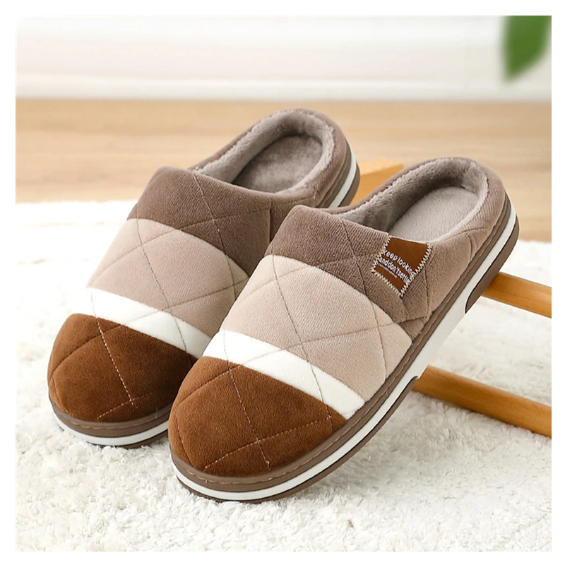 Мужские зимние домашние тапочки мягкая плюшевая домашняя обувь для пар мужская