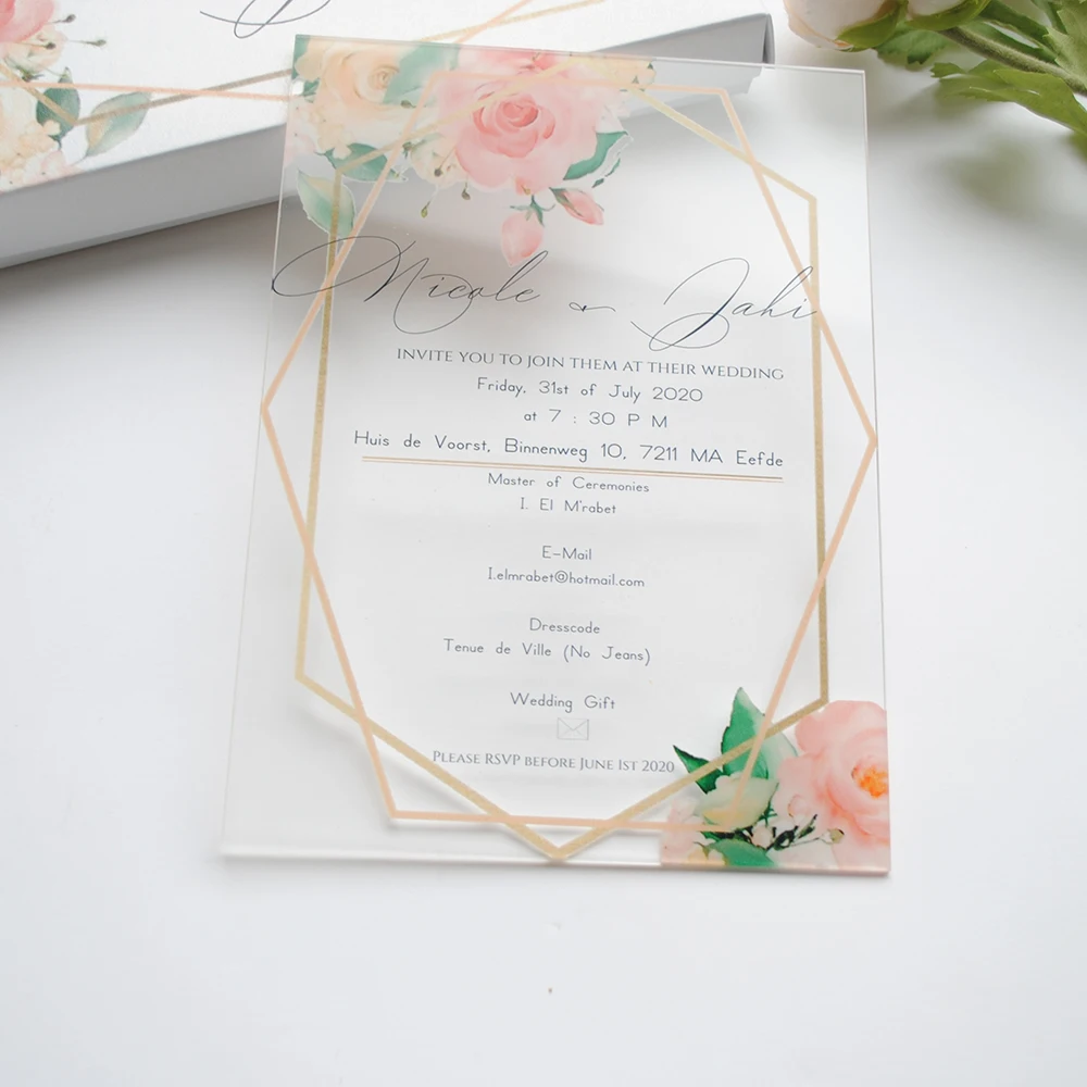 Свадебные украшения 10 шт. вечерние приглашения на заказ подарок для гостей