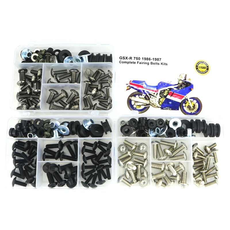Подходит для Suzuki GSX-R 750 1986-1987 GSXR750 Полный Комплект болтов обтекателя мотоцикла