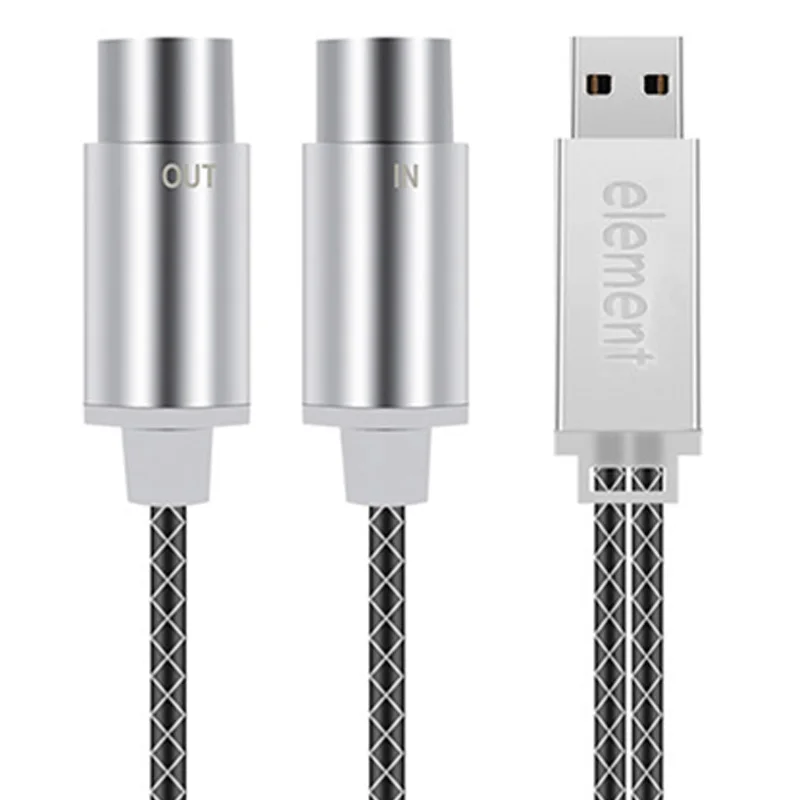 MIDI кабель к USB IN OUT конвертер профессиональный интерфейс с индикаторным