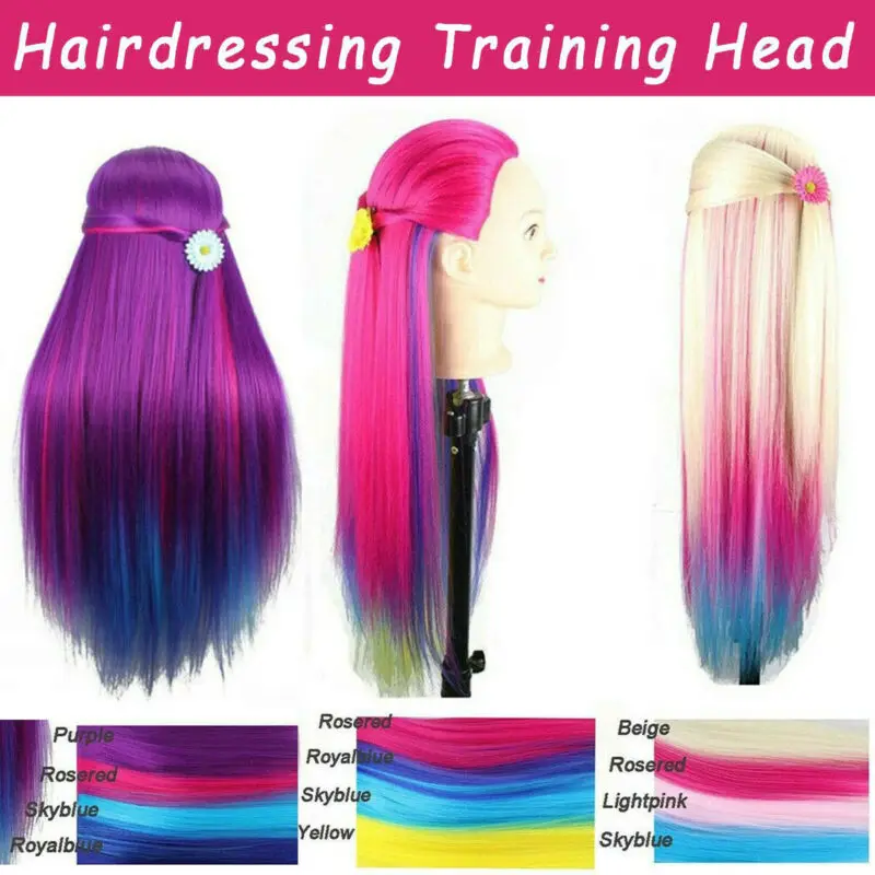 100% настоящие человеческие волосы Парикмахерская учебная голова