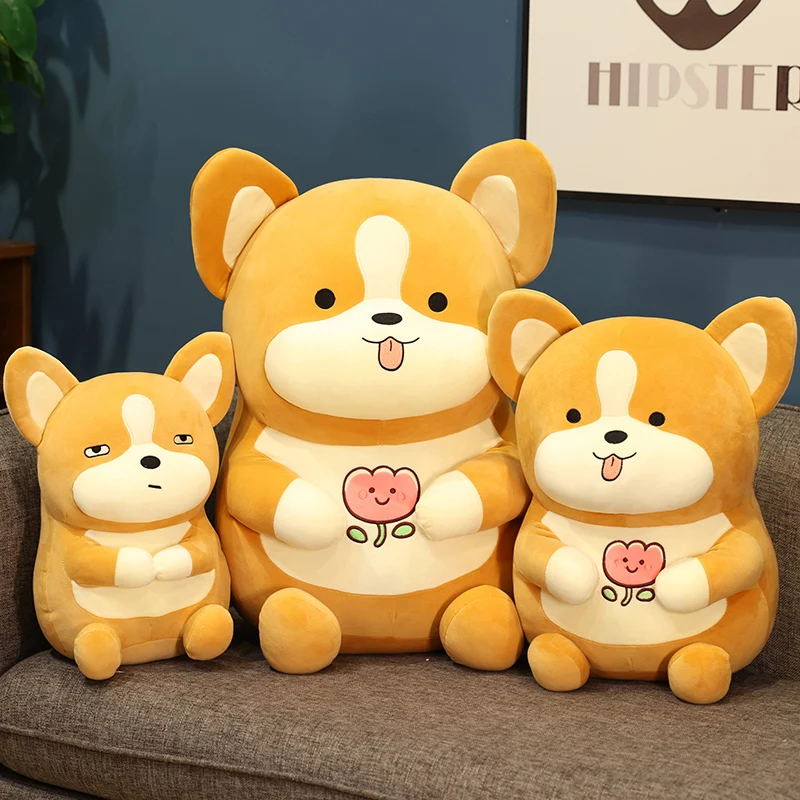 

Новая мультяшная плюшевая игрушка корги толстая собака подушка для комнаты для девочки детская игрушка украшение для дома подарок