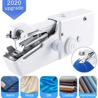 portable mini hand sewing machine household handheld mini sewing machine electric stitch needlework set for diy clothes stitchin