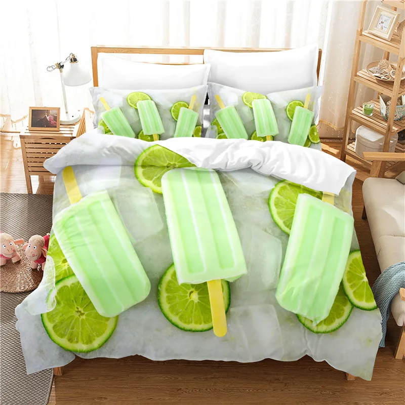 

Ice Cream Bedding Set Duvet Cover Set 3d Bedding Digital Printing Bed Linen Queen Size Bedding Set Fashion Design