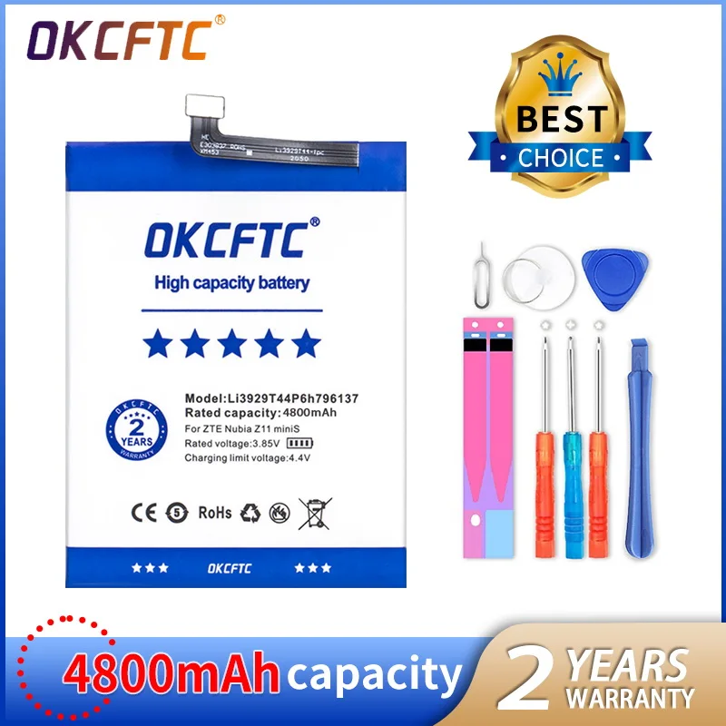 

Original Li3929T44P6h796137 Battery For ZTE Nubia Z11miniS Z11 miniS NX549J Z17mini Z17 mini NX569H NX569J Battery 4800mAh