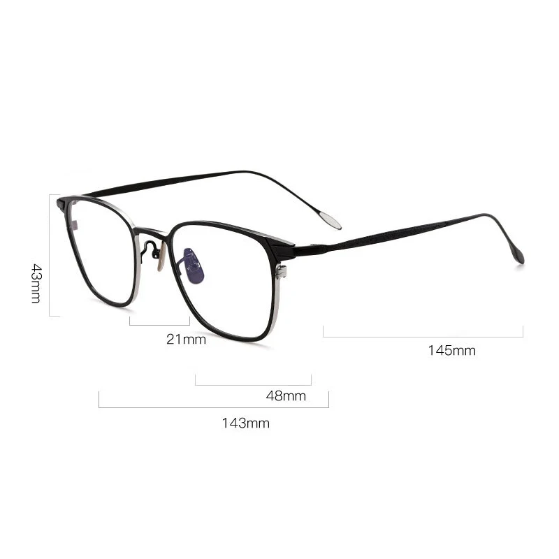 

Vintage Pure Titanium Glasses Frame Men Square Luxury Brand Prescription Myopia Optical Eyeglasses Frame 2020 New Male Eyewear