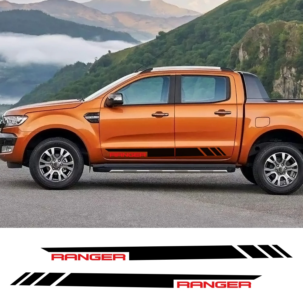 Наклейка на боковую юбку автомобиля виниловая полоска для пикапа Ford Ranger F150 Raptor F250