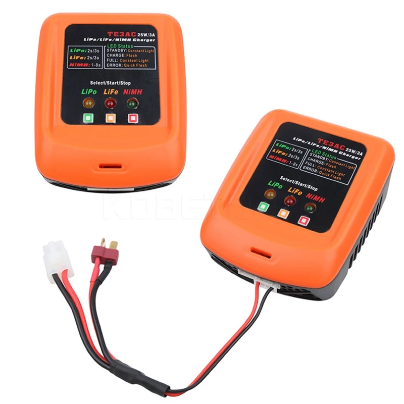 Профессиональное зарядное устройство Te3Ac 25 Вт/3A для 2S 3S Lipo/2S Life/1 8S Nimh батарея