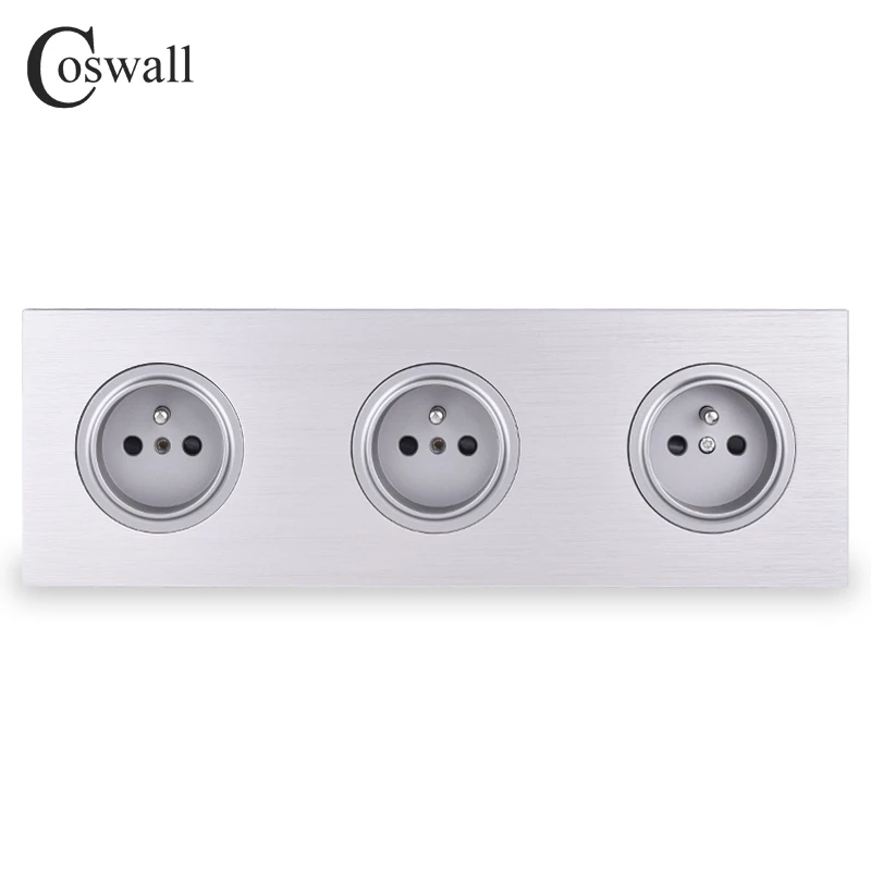 Металлическая панель Coswall Черная/серебристая серая матовая алюминиевая тройная