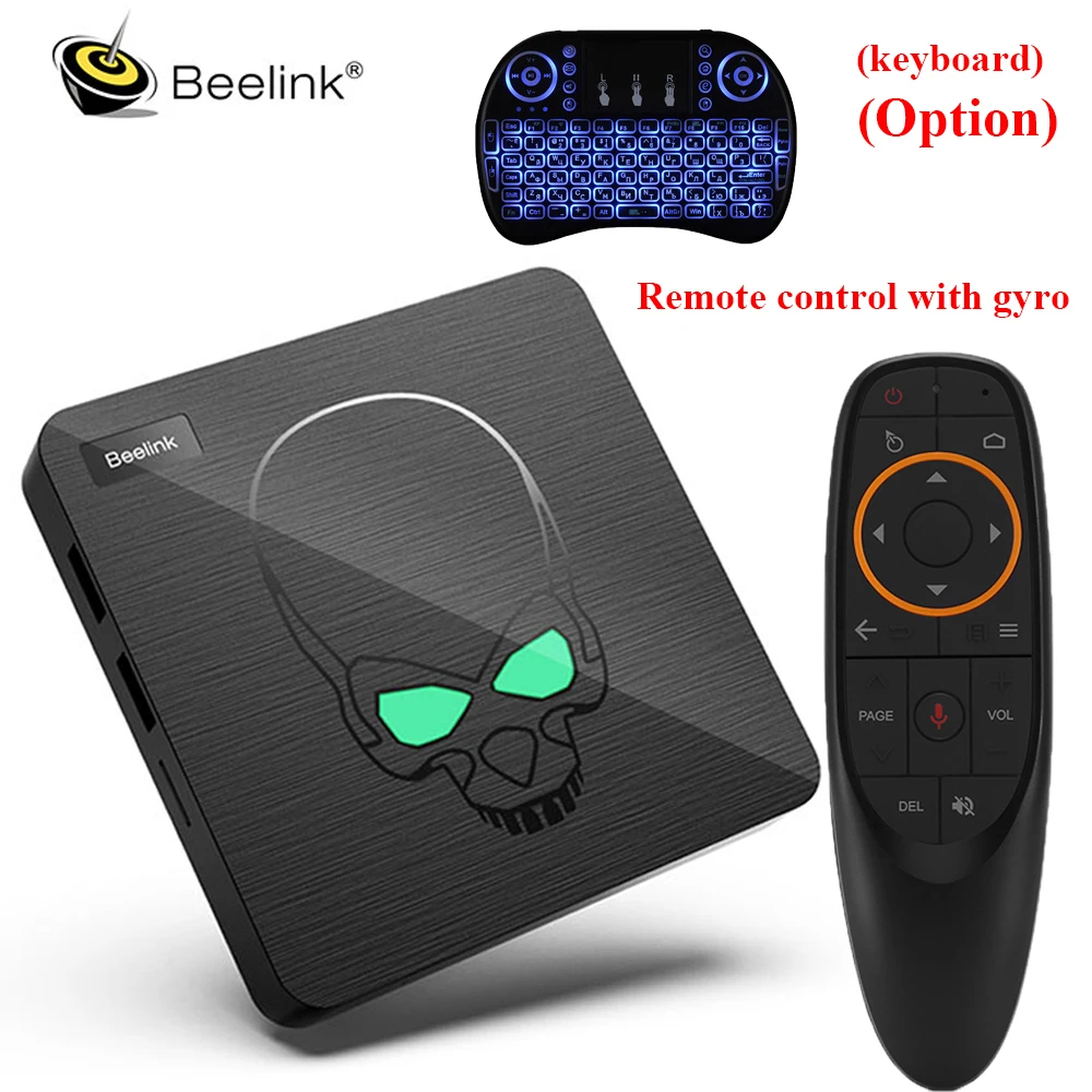 Beelink GT-King Android 9,0 tv Box Amlogic S922X 4 Гб LPDDR4 64 Гб rom 2,4G+ 5,8G WiFi BT 4,1 4K 2,4G голосовой пульт дистанционного управления