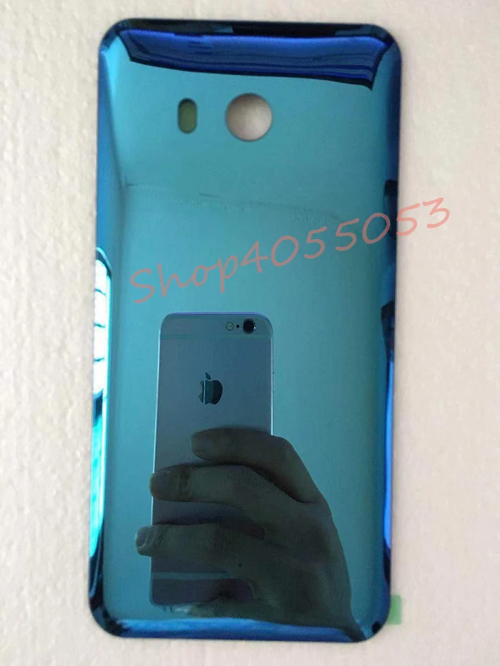 U11 sky blue Новая высококачественная задняя панель стеклянной батареи задняя крышка для htc U11 крышка батареи Стекло с наклейками - Цвет: U11 sky blue