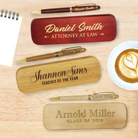 personalized engraved name wood ballpoint pen custom monogrammed pen with case set engraved bamboo pens teachers boss gifts