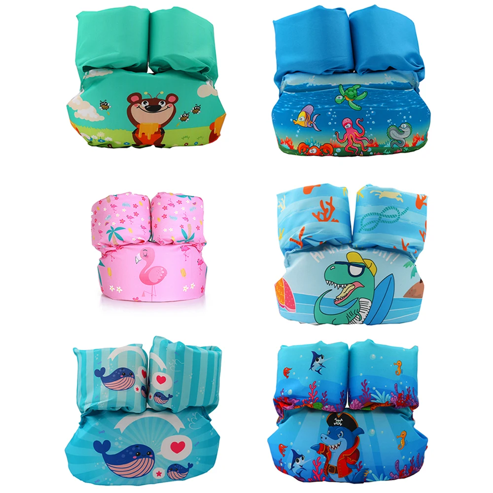 

Детский спасательный купальник с мультяшным рисунком, защитный пенопластовый плавательный костюм для тренировок, плавательный круг, джемп...