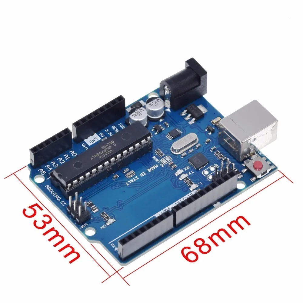 1 Комплект UNO R3 официальная коробка ATMEGA16U2+ MEGA328P чип для Arduino UNO R3 макетная плата+ USB кабель