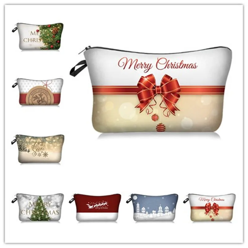 

Merry Christmas Printed Cosmetic Bag 2021 New Year Christmas Decoration for Home Christmas Decoration Navidad Noel 2020 Xams
