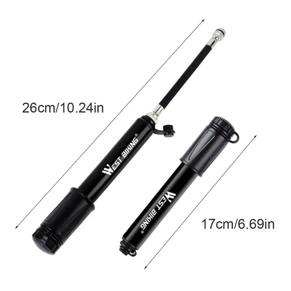 

Bicycle mini pump portable mountain bike road bicycle pump bicycle inflator Presta Schrader valve hose pump bicycle accessories