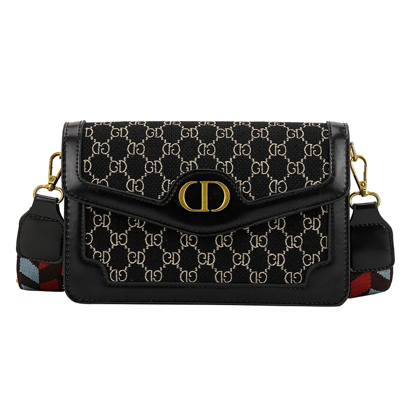 

2021 ladies new PU embroidery floral small square bag fashion European and American retro one-shoulder diagonal bag luxury bag
