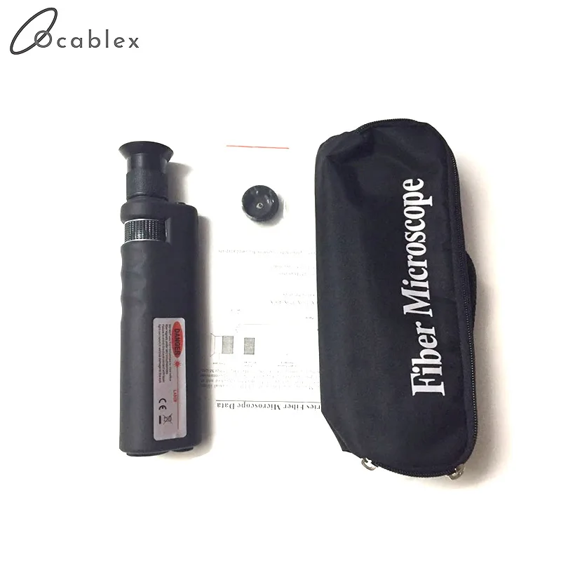 Акция точный 400X оптоволоконный оптический микроскоп ручной с адаптерами 1 25 и 2 5