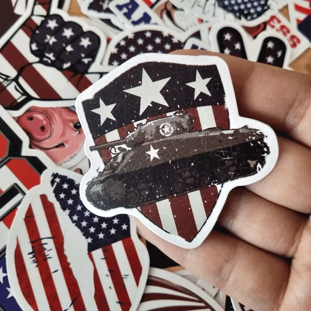 Наклейки с флагом США 50 шт. стикеры изображением президента для ноутбука