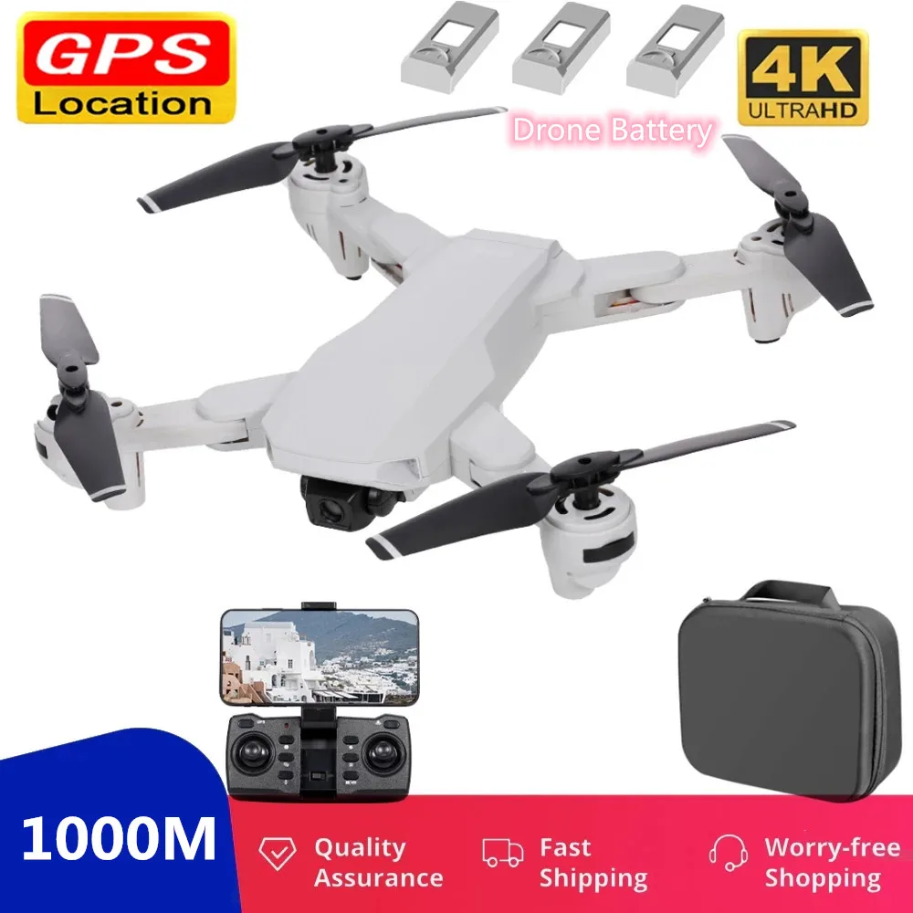 

5G GPS WIFI FPV Drone With 4K HD Dual Camera GPS Position Smart Follow RC Quadcopter Long Time Fly 1KM Distance Aircraft Gifts