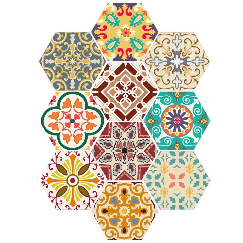 10 шт. марокканские самоклеящаяся Non Slip Ванная комната Кухня плитка стены пола