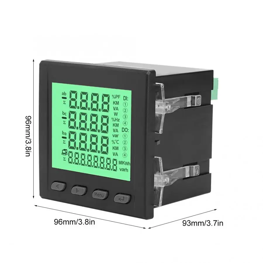 

3-Phase Wattmeter Multifunctional Power Meter Digital LED Electricity Volt Power Meter Communication 220V Watt Meter