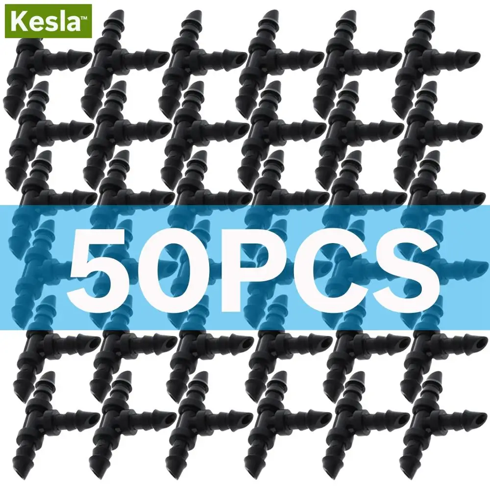 KESLA 25 100 шт. тройник с зазубринами 1/4 дюйма 3 ходовой соединитель для полива сада