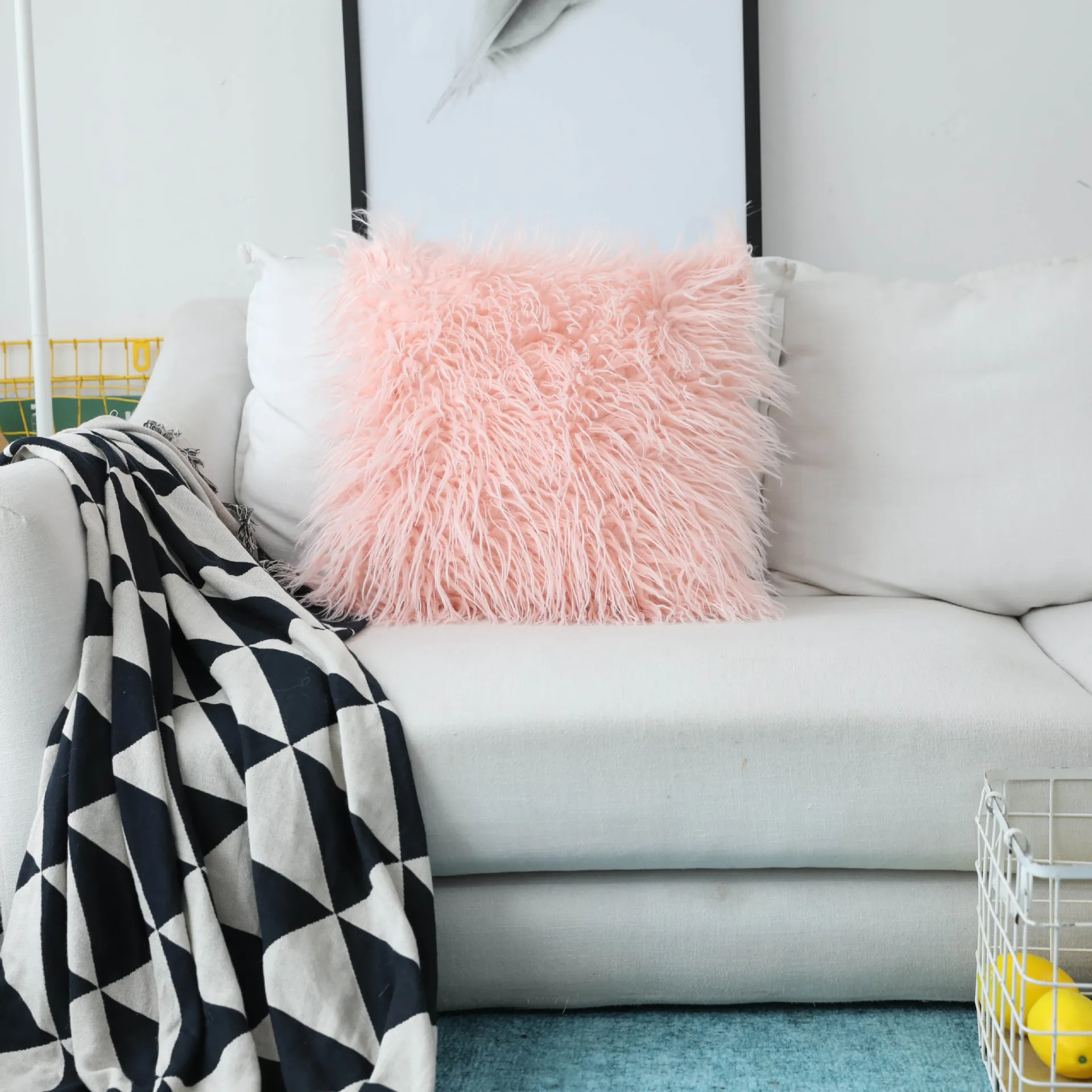 Декоративная длинная подушка для волос плюшевый чехол новая роскошная серия