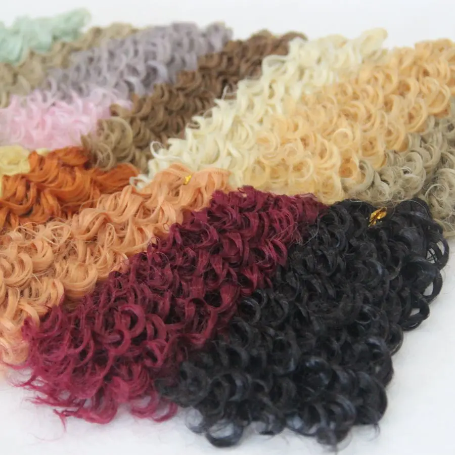 

Wholesale 20*100CM High Temperature Heat Resistant Doll Hair for 1/3 1/4 1/6 BJD Accessories Handmade diy Curly Doll Wigs