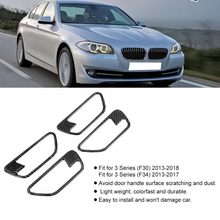 Накладка из углеродного волокна накладка на внутреннюю дверную ручку для левого