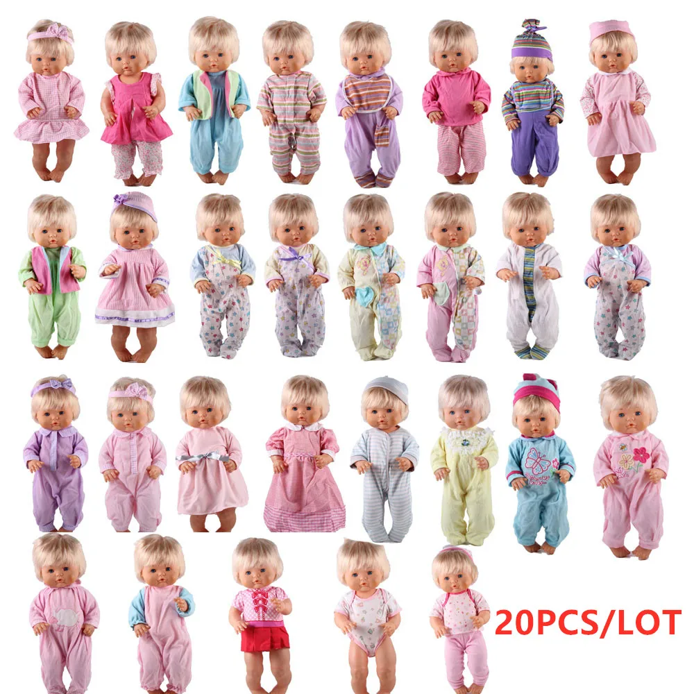 20PCS mixted3 41 см Nenuco Кукла Одежда Nenuco Ropa y su Hermanita 20 шт./лот кукла аксессуары DIY наряжаться лучший рождественский подарок - Цвет: 20PCS mixted3