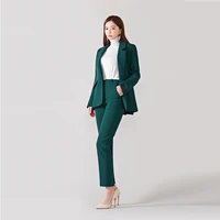 business office womens suit autumn and winter solid color high quality ladies blazer slim trousers suit female two piece 2022
