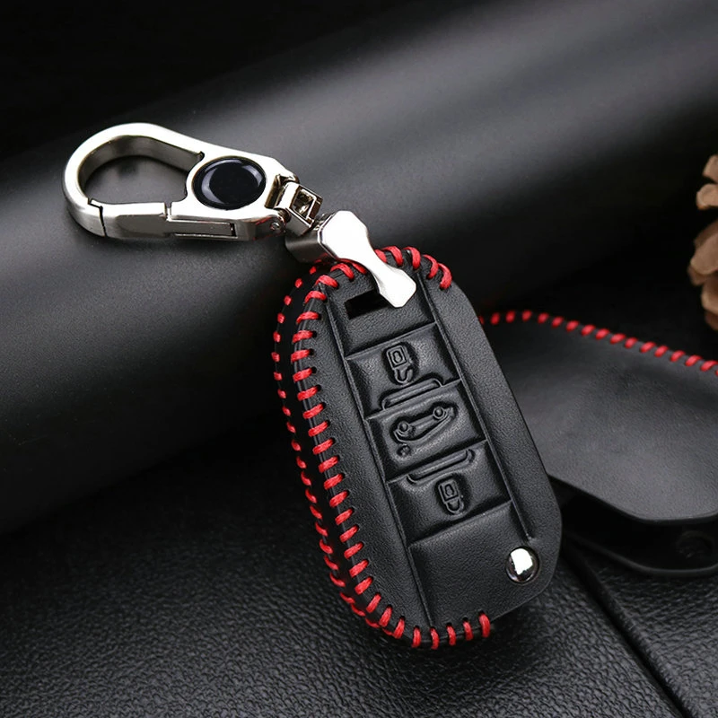Leather Car Key Fob Cover For Citroen C1 C2 C3 C4 C5 C6 Aircross Cactus Xsara Picasso Berlingo Keyring Case Accessories | Автомобили и
