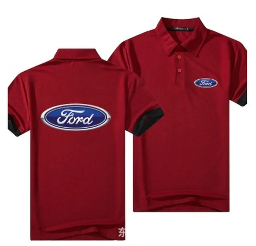 

2021 New Classic Polo Shirt Ford Men Cotton Solid Short Sleeve Tee Shirt Breathable Camisa Masculina Polo Hombre Golftennis 69